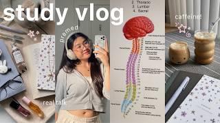 24 HOUR STUDY VLOG˚. exam prep, study timelapse, lots of caffeine, flashcards, real talk