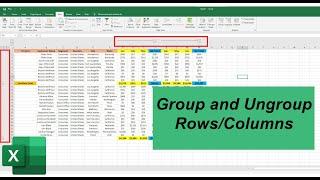 How to Group/Ungroup Rows and Columns in Excel