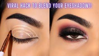 TRY THIS HACK TO ACHIEVE A PERFECT EYESHADOW BLEND!! | Eye Makeup Blending For Beginners