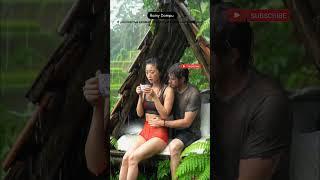 Heavy rain sounds for sleeping - village rain Cozy, Rain Strom and Thunder 52 #heavyrain #rain