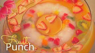 Fruit Punch | Large Batch | Party Punch Recipes | Fruit Ice Ring | How to Make | Brunch Punch