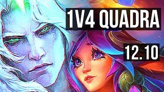 VIEGO vs LILLIA (JNG) | 1v4 Quadra, 8 solo kills, Legendary, 23/3/5 | NA Grandmaster | 12.10