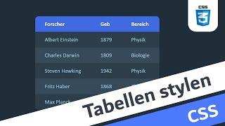 CSS Tabellen stylen | CSS Tutorial Deutsch