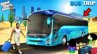 Franklin And Shinchan Bus Trip In Desert In GTA 5!