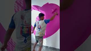Wall painting pink colour fast cort #painting