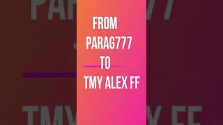 Youtube Channel & In Game Name change from PARAG777 TO TMY ALEX FF #shorts #ffnamechange #b2k #bnl