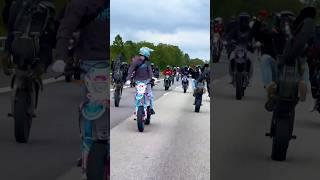 +300 supermoto! biggest ride out in sweden #rideout #wheelie #bikelife #motocross #motorcycle