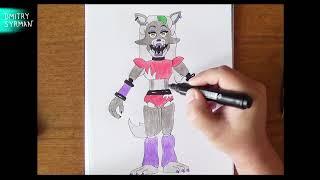 How to draw Roxanne Wolf, FNAF, Как нарисовать Волчицу Роксану, ФНАФ