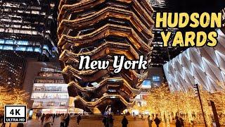 Walking Hudson Yards | The Vessel | Manhattan New York City Tour [ 4K ]