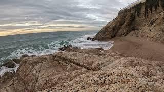 Infinite Tide: Waves Crashing on a Rocky Paradise #beach #waves #naturebeauty