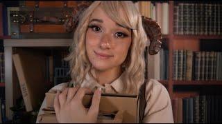 ASMR Friendly Tiefling Shows You Magical Spells (Soft Speaking and Crinkly Paper)