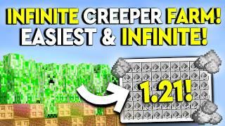 BEST MINECRAFT INFINITE CREEPER FARM 1.21! Bedrock MCPE/Xbox/PS4/Nintendo Switch/Windows 10