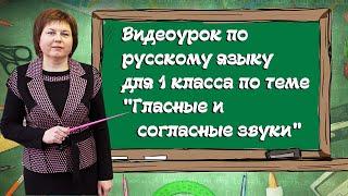 Видео-урок по русскому языку для 1 класса по теме "Гласные и согласные звуки"