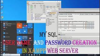 My SQL - User Name  and Password Creation In XAMPP Web Server