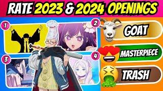 RATE 2023 & 2024 ANIME OPENINGS  | #animeopeningquiz