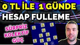 SÜRPRİZ KOLEKTİF GÜÇ  0 TL İLE 1 GÜNDE HESAP FULLEME  SADECE 24 SAATTE SIFIRDAN KADRO (EFOOTBALL)