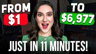 QUOTEX LIVE TRADING | WITH $1 I EARN $6,977 IN 11 MINUTES | MY SECRET GUIDE FOR BEGINNERS