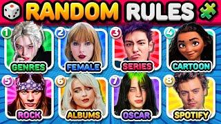 Save One Song: RANDOM Rules, Newer Challenging Rules, 8 Songs quiz | Music Quiz