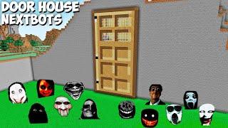 SURVIVAL SECRET GIANT DOOR HOUSE BASE in Minecraft - JEFF THE KILLER and GRUDGE and 100 NEXTBOTS