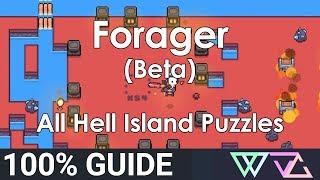 Forager (Beta) - 100% Guide: All Hell Island Puzzles Quests (Overworld)