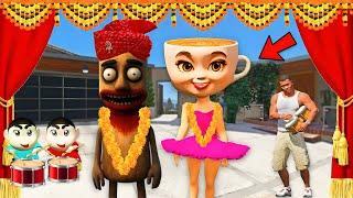 GTA V : Franklin & Shinchan Celebrating TUNG TUNG TUNG SAHUR & BALLERINA CAPUCCINA Marraige in GTA 5