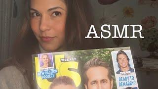 ASMR: US Weekly magazine flip thru (whisper) celebrity fashion and gossip