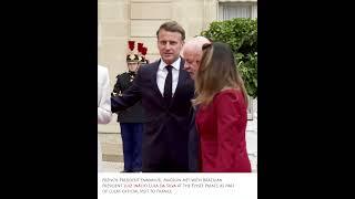 Macron Welcomes Brazilian President Lula da Silva at Élysée Palace During Official Visit