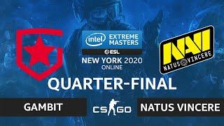 CS:GO - Natus Vincere vs Gambit [Train] Map 1 - IEM New York 2020 - Quarter-final - CIS