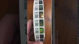 Brand Protection Label with Serialized QR Code and Security Film