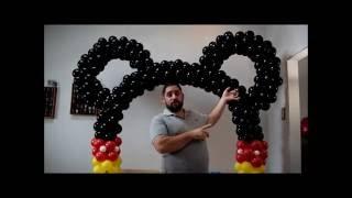 mickey mouse balloon  arch tutorial  no helium required DIY how to video