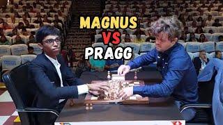 Magnus Carlsen Vs Praggnanandhaa | Tata Steel Chess Blitz