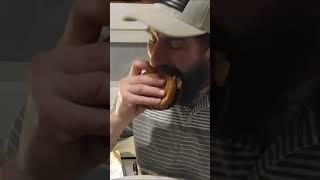 The Cheese Pull on that BITE see full video below #food #cooking #burger #mushroom #philly