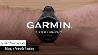 Garmin Support | Smartwatches | Taking a Pulse Ox Reading