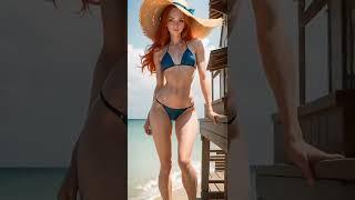 Red hair beach babe - New Project Babes