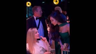 Angelina Jolie with Egyptian Actress Nour AlGhandour at the Trophée Chopard dinner
