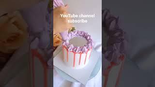 Mera cake |  purple  designing | cake mera  design | birthday #shorts #video #viral