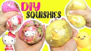 Hello Kitty and Gudetama DIY Squishies with Squishy Maker! Crafts for Kids