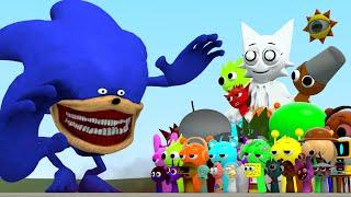 Shin Sonic Tapes Vs Sprunki Ultimate Boss & All Sprunki Family In Garry's Mod