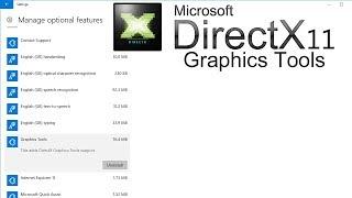 How To Install DirectX Graphics Tools In Windows 10 Tutorial