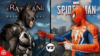 Batman Arkham Knight vs Marvel's Spider-Man - Gameplay Physics and Details Comparison