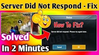 How To Fix Server Did Not Respond Problem In PUBG Mobile | Request TimeOut in PUBG