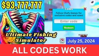 *All CODES WORK* Ultimate Fishing Simulator ROBLOX, July 25, 2024