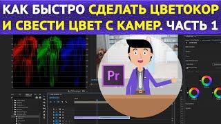 Быстрая цветокоррекция в adobe premiere. Выравнивание цвета с разных камер (Match color)