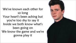 Rick Astley - Never gonna give you up LYRICS ||Ohnonie (HQ)