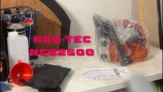 Neo-tec ncs 2500 unboxing first cuts and start! (zenoah clone)