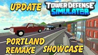 new Portland remake tds, Roblox tds. Tower Defense Simulator map update