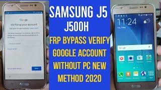 Samsung J5 SM J500H FRP Google Account Bypass without pc new method 2020