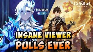 Insane Viewer Pulls for Neuvillette & Zhongli Ever in Genshin Impact !!