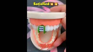 The satisfaction of putting teeth video ll #satisfying #relaxing #asmr #youtubeshorts #shorts