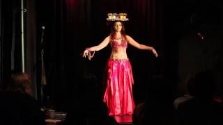 Bellydance drum solo, CANDLE TRAY BELLY DANCE, by Iana